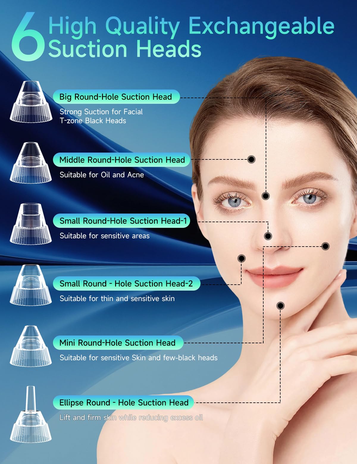 Blackhead Remover Pore Vacuum with Camera & Heating