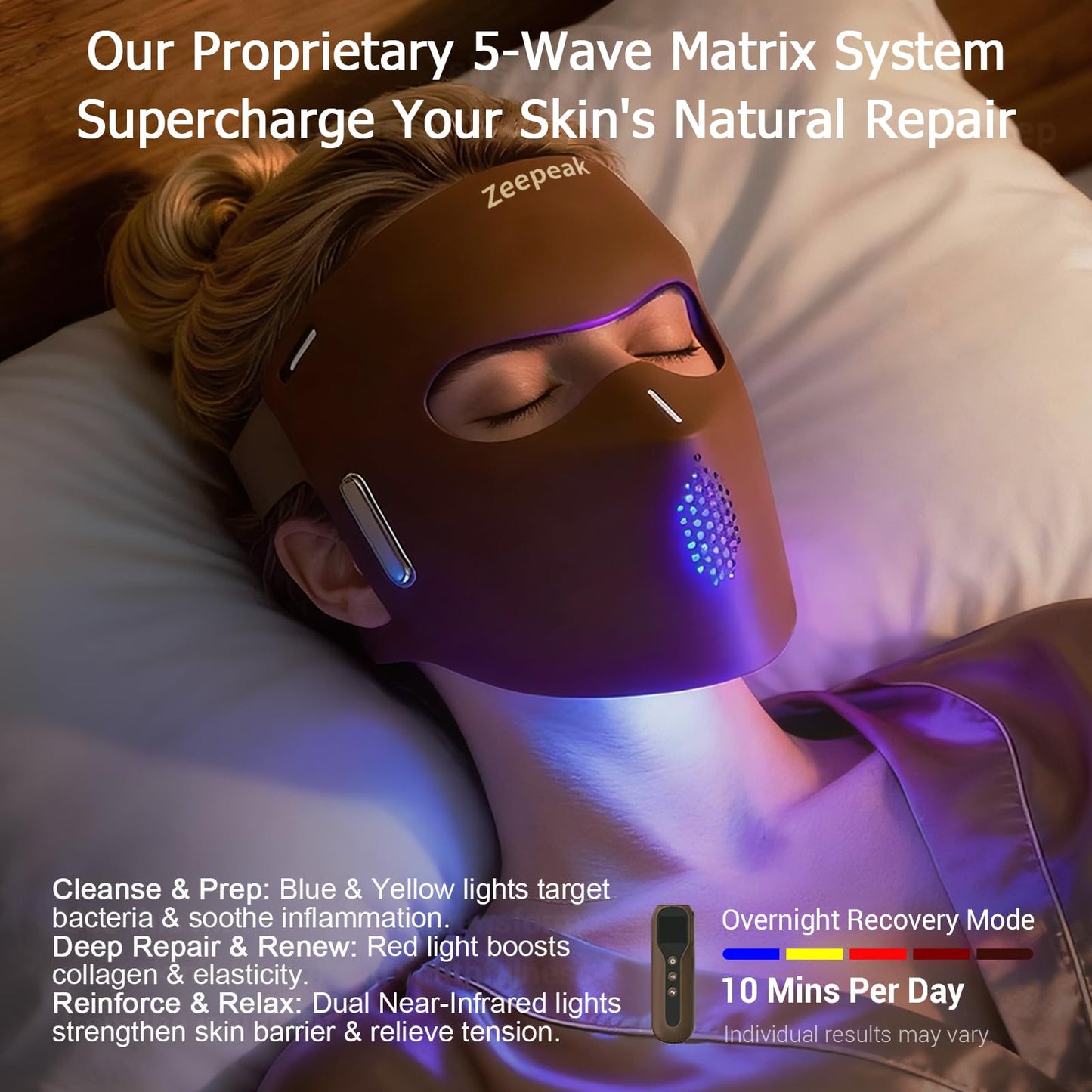 Zeepeak 3D LED Red Light Therapy Mask