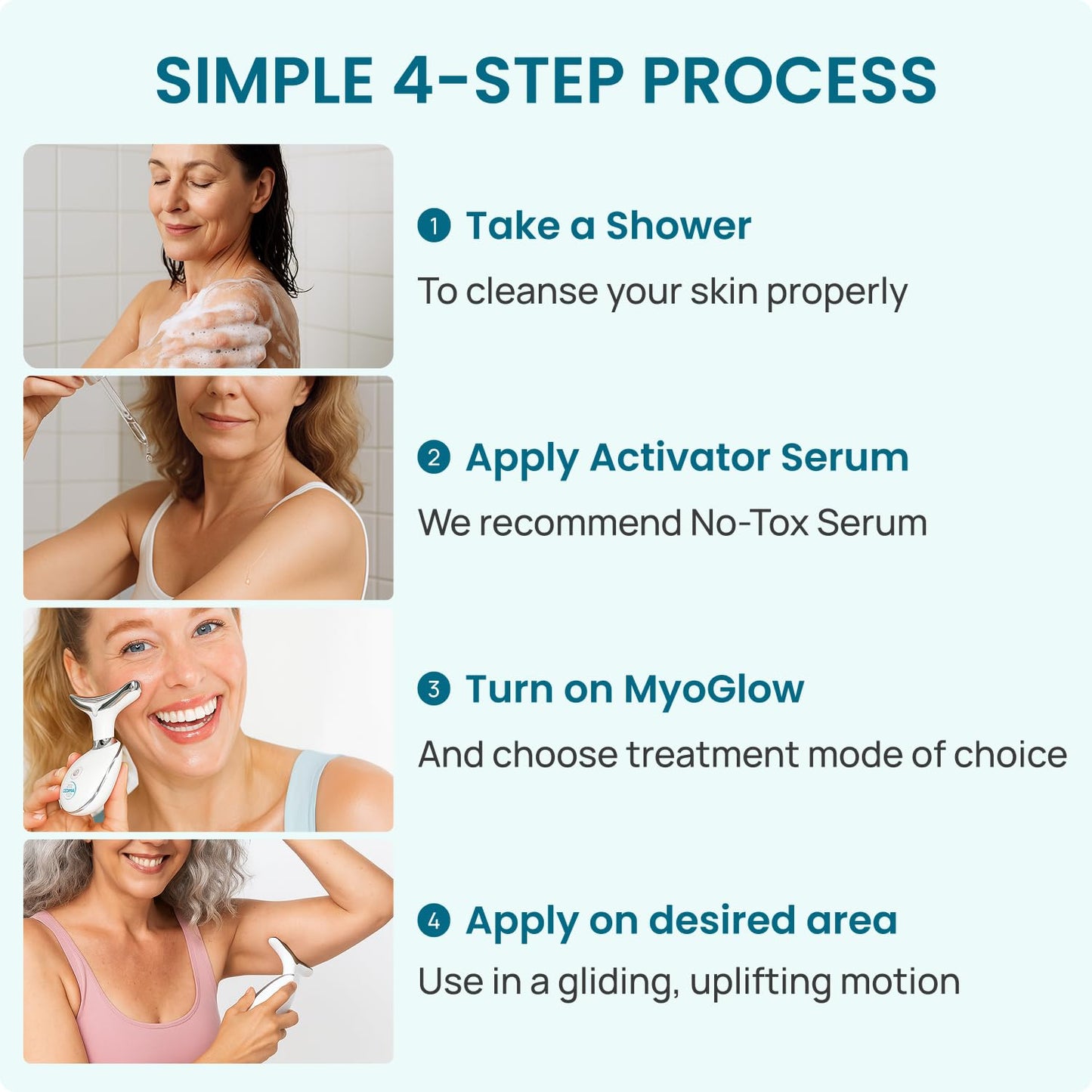 MyDerma Dream MyoGlow LED Sculpting Device with Serums