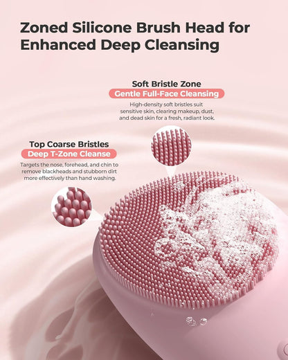 2-in-1 Skin Scrubber & Silicone Facial Cleansing Brush