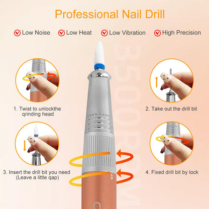 Cordless Professional Nail Drill 35000RPM