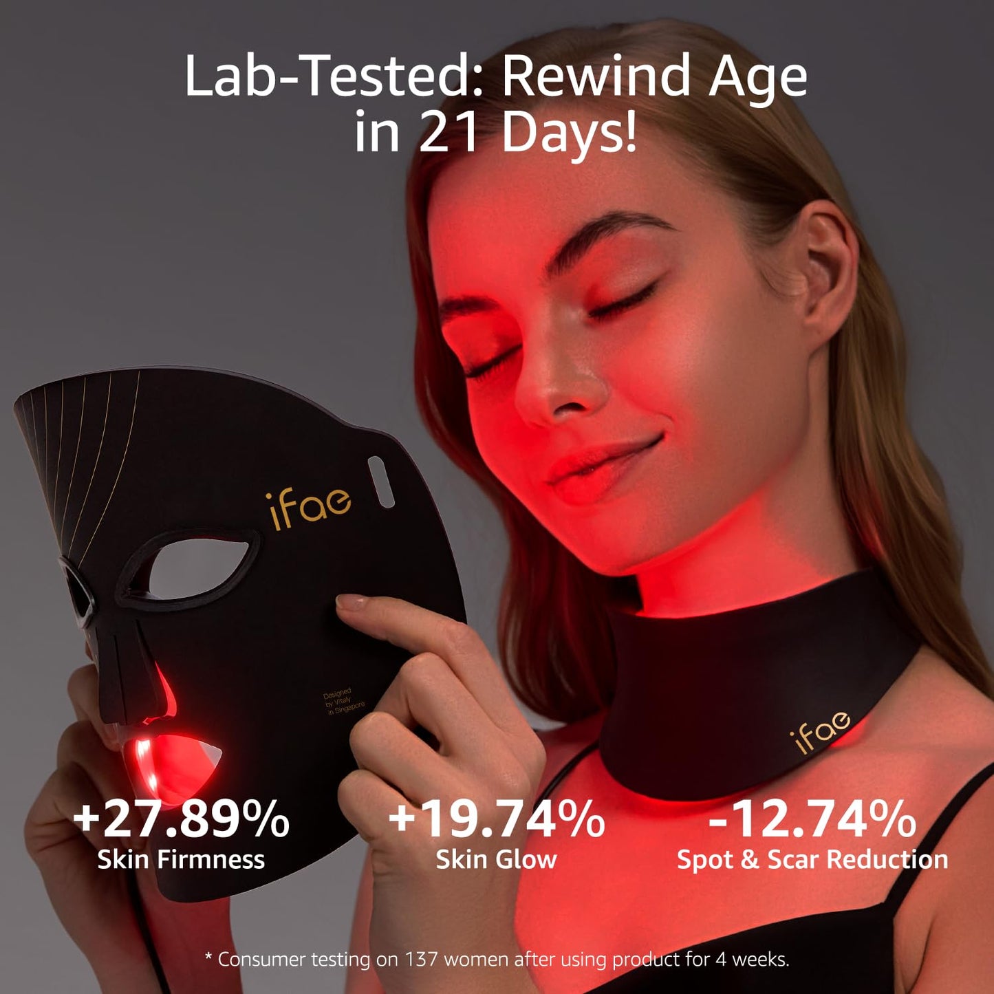 IFAE Red Light Therapy Mask for Face and Neck