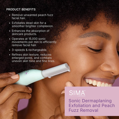 SPA SCIENCES SIMA 2-in-1 Sonic Dermaplaning Tool