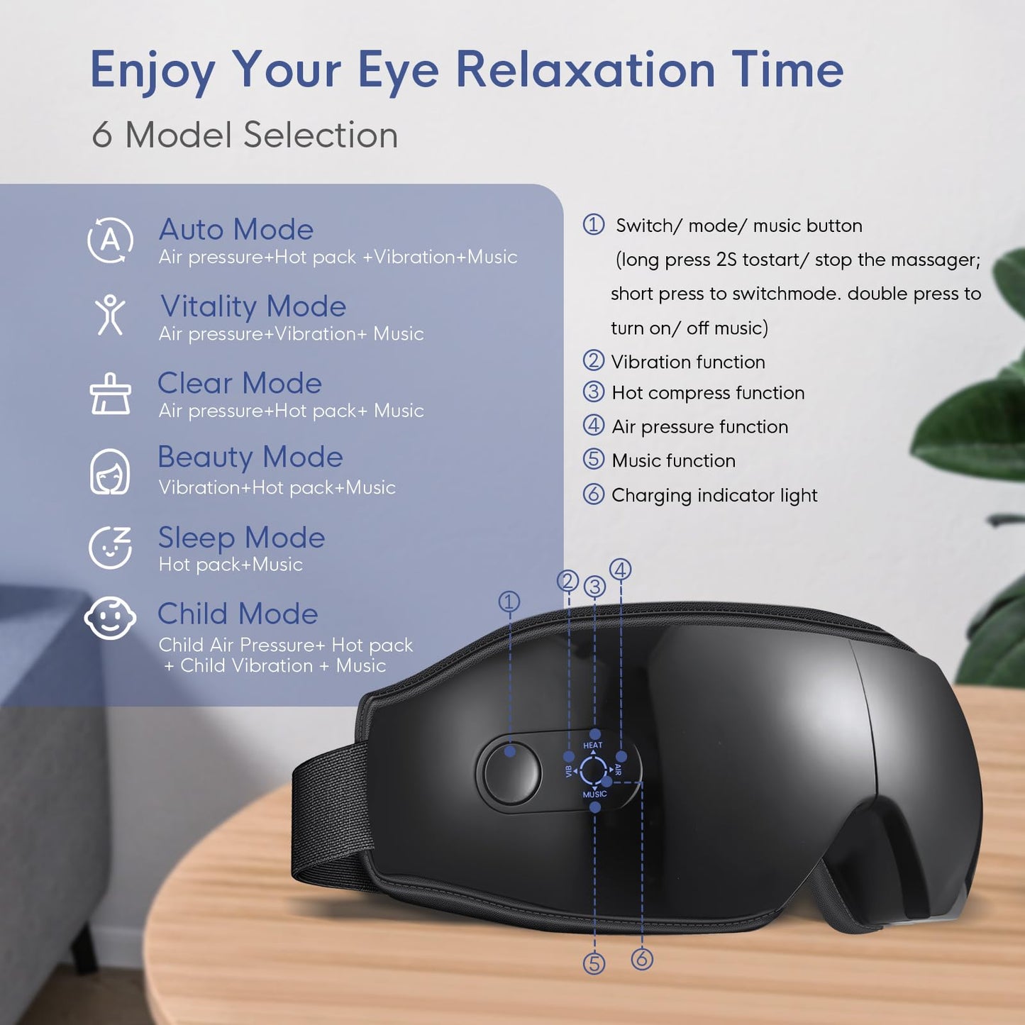 NOWWISH Eye Massager with Heat & Compression