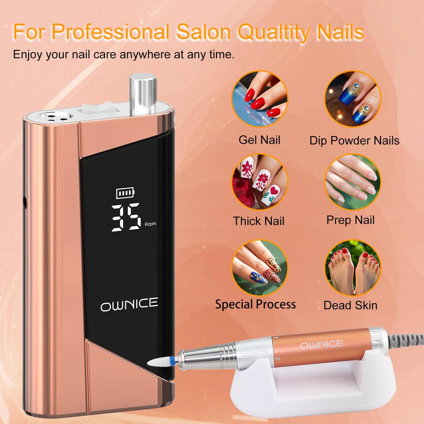 Cordless Professional Nail Drill 35000RPM