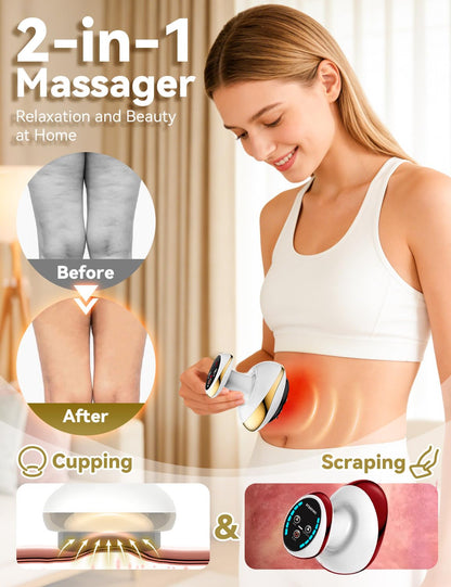 4-in-1 Heated Cellulite Massager with Suction & Rolling Massage