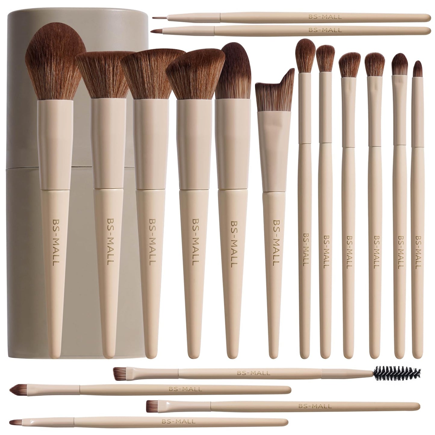 BS-MALL 18-Piece Makeup Brush Set with Case
