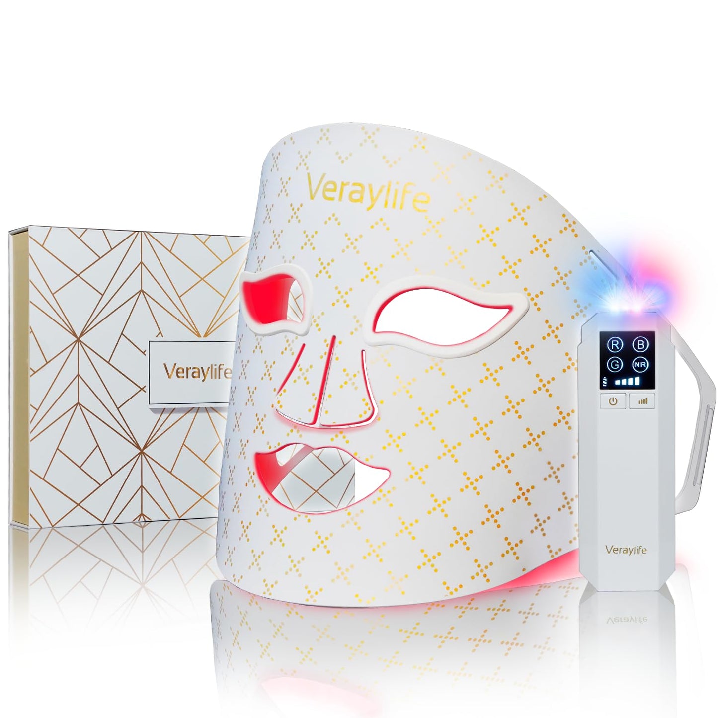 LED Facial Mask with Red, Blue & Near Infrared Light Therapy