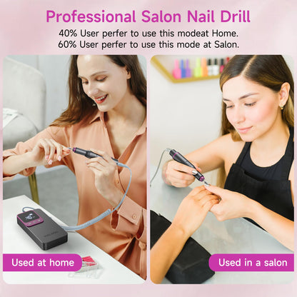 Portable Rechargeable Electric Nail Drill Kit 40000RPM