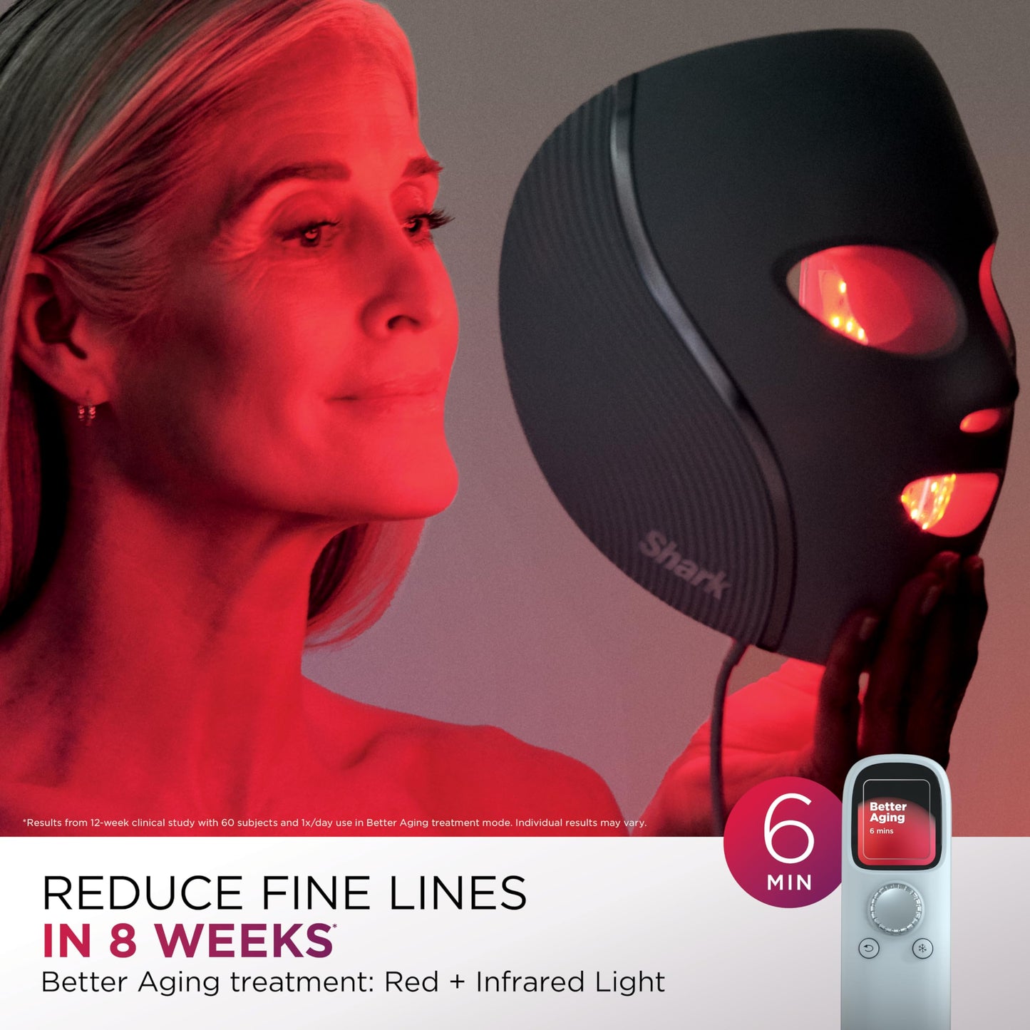 Shark CryoGlow LED Face Mask with Under-Eye Cooling