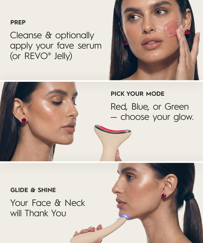 REVO Genie 3-in-1 Face & Neck Beauty Massager