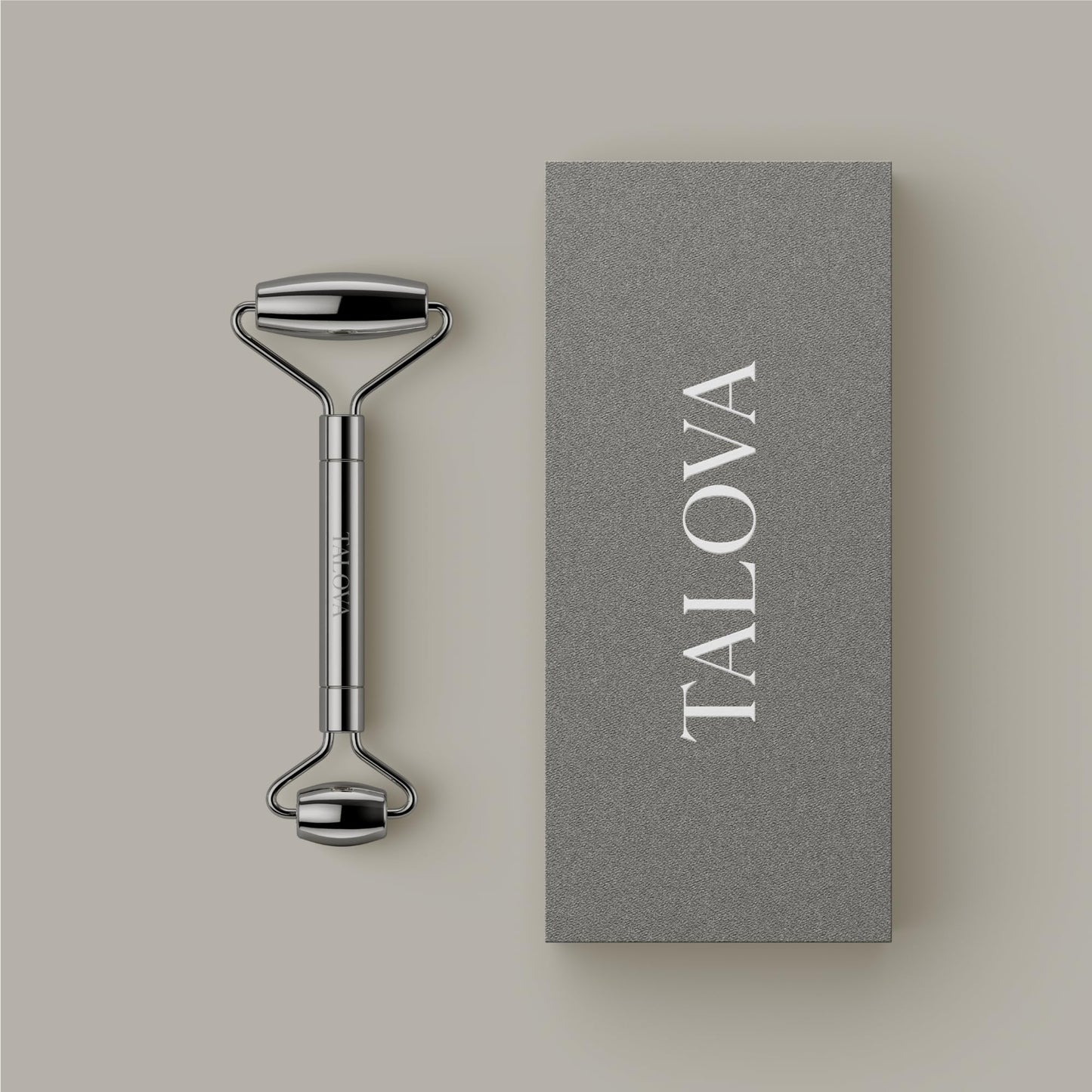 TALOVA Stainless Steel Facial Roller for Face & Neck