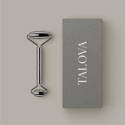 TALOVA Stainless Steel Facial Roller for Face & Neck