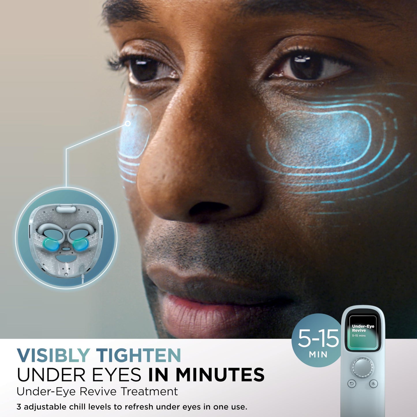 Shark CryoGlow LED Face Mask with Under-Eye Cooling
