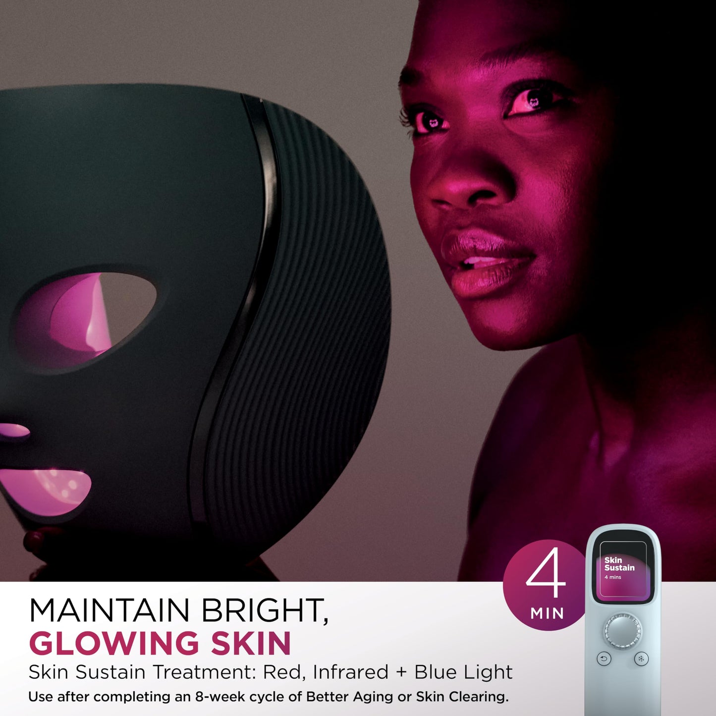 Shark CryoGlow LED Face Mask with Under-Eye Cooling