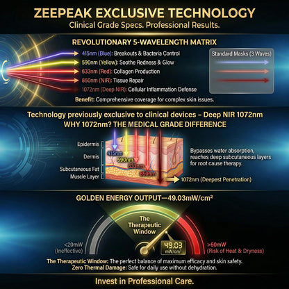 Zeepeak 3D LED Red Light Therapy Mask