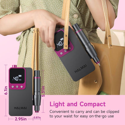 Portable Rechargeable Electric Nail Drill Kit 40000RPM