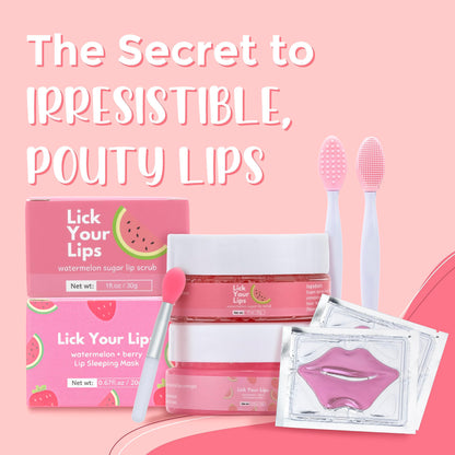 6-in-1 Lip Care Kit with Lip Mask, Scrub & Brush
