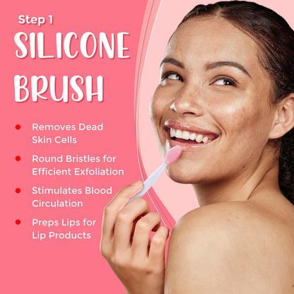 6-in-1 Lip Care Kit with Lip Mask, Scrub & Brush