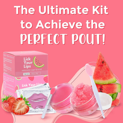 6-in-1 Lip Care Kit with Lip Mask, Scrub & Brush